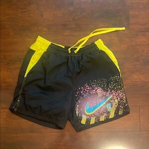 Nike Black and Yellow Hybrid Kyrie Irving M Shorts